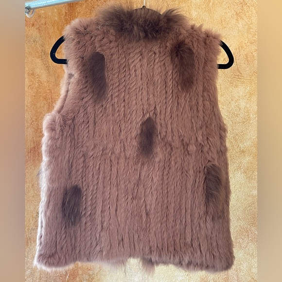 HENIG FURS FINE FUR VEST Taupe Rabbit and Raccoon Fur S/M NWT! - Picture 7 of 10